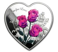 QUEAMBLER Pièce de monnaie romantique en forme de cœur avec inscription « I Love You »