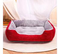 QUEAWOQ Lits pour animaux de compagnie Lit rectangulaire pour chien Sac de couchage Niche Chat Chiot Canapé Lit pour animaux de compagnie Maison d'hiver Lit chaud pour petit chien Coussin (couleur :
