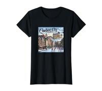 Québec Canada T-Shirt Graphique avec Valeur, Femme, Noir, L