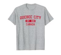 Quebec City Canada Lettre bloc classique style universitaire T-Shirt