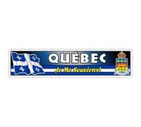 Quebec Je Me Souviens, Canada Québec Province Drapeau & Crest, Fleurdelisé & Arms, Canadien 180mm (env. 18 cm) Vinyle Bumper Sticker, Decal