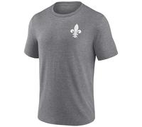 Quebec Nordiques Tri-Blend Backprint Shirt Heather Grey