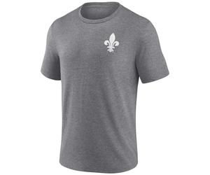 Quebec Nordiques Tri-Blend Backprint Shirt Heather Grey