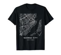 Québec Plan de Ville Rues et Coordonnées T-Shirt