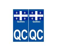 Québec QC ville monde sticker autocollant plaque - Angles : arrondis