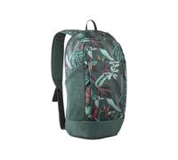 QUECHUA Sac à dos Petite Montagne Randonnée, Sac à dos de Promenade, Sac à dos de Tourisme. Petit sac à dos de sport, 10L, Vert Foncé avec détails Nature marron, gris et orange. (Arpenaz NH100)