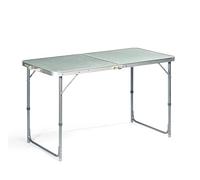 Quechua Table de Camping Pliante 4 à 6 Personnes - Table de Pique-Nique Compacte et Solide - Coloris Vert - Plateau 120 x 60 cm - Hauteur Réglable 45 ou 70 cm