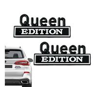 Queen 3D Sticker Emblem - Metal Raised Badge Waterproof Finish, Luxury Decorative Decal Set | Premium Automotive Exterior Styling for Trucks suvs Motorcycles windscreen Door Rear Panel Fridge t