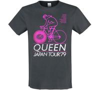 Amplified Unisex Adult Japan Tour 79 Queen T-Shirt XL Charcoal/Pink/White