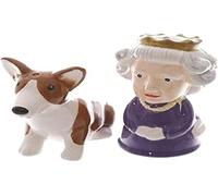 Puckator Ensemble salière et poivrière en céramique Motif policier et boîte de police