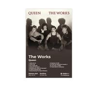 Queen Art Poster sur toile pour album de musique The Works - Liste de suivi - Décoration de chambre à coucher - 30 x 45 cm