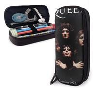 Queen Band Bohemian Rhapsody Freddie Trousse En Cuir Trousse À Crayons Sac De Papeterie Bureau Boîte De Rangement Portable Boîte À Cosmétiques Dossier
