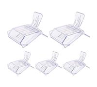 Queen Bee Clip, cage d'apiculture, transparente, robuste, synthétique, capture et marquage faciles, idéale pour l'apiculture, outil d'élevage de ruche, 6,5 x 5,4 cm, transparent, 5 pièces