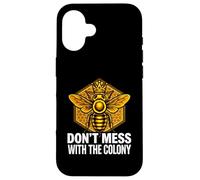 Queen Bee Don't Mess with The Colony Beekeeper Coque pour iPhone 16
