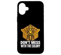 Queen Bee Don't Mess with The Colony Beekeeper Coque pour iPhone 16 Plus