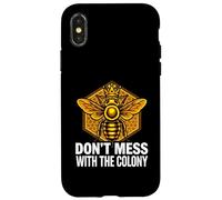 Queen Bee Don't Mess with The Colony Beekeeper Coque pour iPhone X/XS