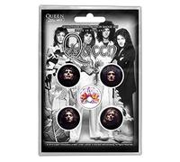 Rock Off Trade Bouton broche Queen Faces – Lot de 5 Multicolore