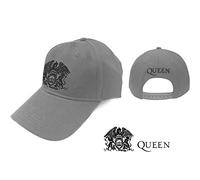 Queen - Cappello (Unisex-U) Black Classic Crest (Grigio) [Import]