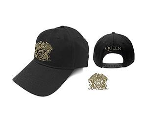 Queen - Cappello (Unisex-U) Gold Classic Crest (Nero)
