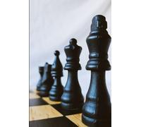 Queen Chess Piece on Chess Board A5 Lined Hardback Glossy Notebook: Chess Stationery, Chess Stocking Filler, Chess Gift