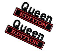 Queen Edition Autocollant 3D | 2 Pièces Autocollants Métalliques 3D Imperméables,Design Queen Edition Sticker Métal pour Voiture - pour Vitre Porte Coffre Camion Décoration Auto Frigo