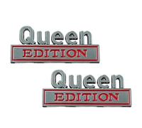 Queen Edition Autocollant Emblème 3D | 2 Pièces Autocollants Métalliques 3D Imperméables - Autocollant Emblème Édition Reine | pour Camions SUV Moto Pare-Brise Porte Panneau Arrière Réfrigérateur