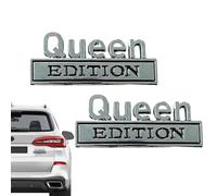 Queen Edition Autocollant Emblème 3D, 2 pièces D'autocollants De Pare-chocs En Métal 3D Imperméables | Emblème Édition Reine Pour Véhicules - Pour Camion SUV Moto Pare Brise Porte Panneau Arrière