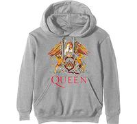 Queen - Felpa # M Unisex Grey # Classic Crest [Import]