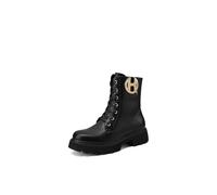 QUEEN HELENA Amphibi X33-46 Bottines basses à lacets décontractées pour femme, Noir en polyuréthane., 37 EU