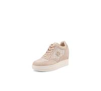 QUEEN HELENA Baskets hautes avec talon intérieur pour femme X35-42, beige, 37 EU
