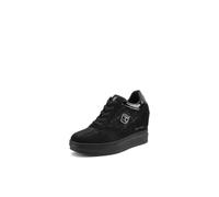 QUEEN HELENA Baskets hautes avec talon intérieur pour femme X35-42, Noir , 39 EU