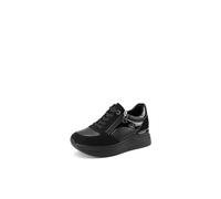 QUEEN HELENA Baskets Hautes avec Zip Baskets Platform Femmes X33-21, Noir , 37 EU