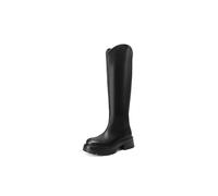 QUEEN HELENA Bottes hautes à fermeture éclair pour femme X33-66, Noir en polyuréthane., 40 EU