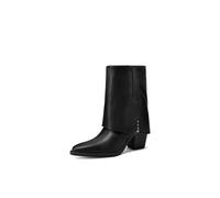 QUEEN HELENA Bottines Camperos Texani à Jambe Large Femme X33-102, Noir en polyuréthane., 38 EU