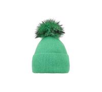 QUEEN HELENA Chapeaux d'hiver à Pompon Chauds à Revers pour Femme CP304 Vert, Taille Unique