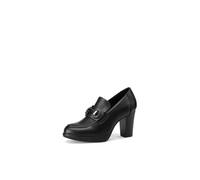 QUEEN HELENA Chaussures à talon avec boucle, escarpins décontractés élégants pour femme X31-115, Noir , 36 EU