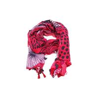 QUEEN HELENA Écharpe Chaude à Motif pour Femme SC22-8 rouge, Taille unique