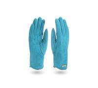QUEEN HELENA Gants en Daim d'Hiver Chauds pour Femme G22-8 bleu ciel, Taille unique