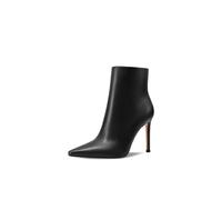 QUEEN HELENA K4017 Bottines à talons aiguilles décontractées élégantes pour femme, Noir en polyuréthane., 36 EU