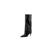 QUEEN HELENA K4076 K4076 Bottes à talons hauts à jambes larges, Noir en polyuréthane., 37 EU