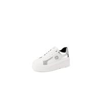 QUEEN HELENA Sneakers Casual Baskets Platform Léger Femme X29-15, X33 11 Argent, 36 EU