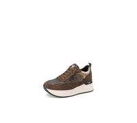 QUEEN HELENA Sneakers Platform Baskets compensées pour femme X33-20, marron, 35 EU