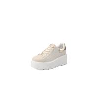 QUEEN HELENA Sneakers Platform Baskets Hautes avec compensation Casual Femme X32-11, X34 17 Beige, 39 EU