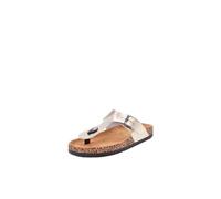 QUEEN HELENA Tongs avec boucle femme R245, Platine, 40 EU