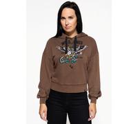 Queen Hoodie Kerosin QKI14002 Marron foncé XS