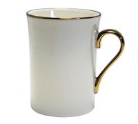 Queen Isabell Tasse à café en porcelaine fine 250 ml (blanc/doré)