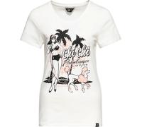 Queen Kérosène Femme Chi Chi Beach Poodle T-shirt Blanc XS