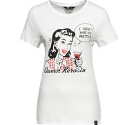 Queen Kérosène Femme Je bois pour te rendre jolie T-shirt imprimé Orange S