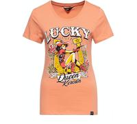 Queen Kérosène Femme Lucky Print T-shirt Orange XS