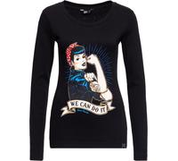 Queen Kérosène T-shirt manches longues QKI22002 Noir 3XL